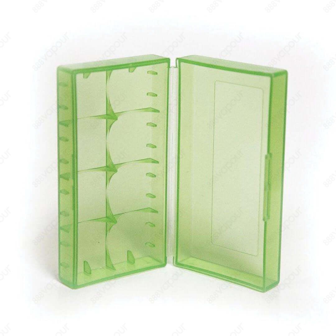 Green Plastic Two Bay 18650 Battery Case
