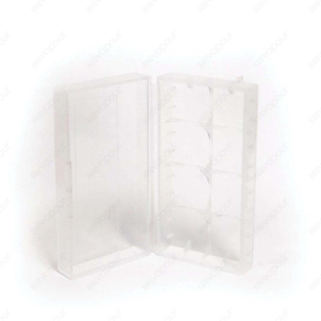Clear Plastic Two Bay 18650 Battery Case