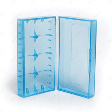 Blue Plastic Two Bay 18650 Battery Case
