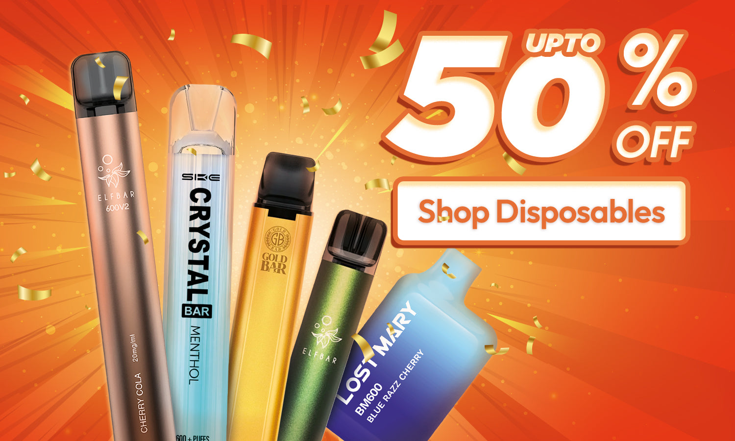 Big Disposable Vape Sale - Up to 50% Off