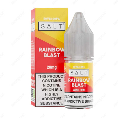 SALT Rainbow Blast E-Liquid - Nicotine Salts - 888 Vapour | £3.49 | 888 Vapour | SALT Rainbow Blast nicotine salt e-liquid by SALT is a mixed fruit sherbet candy flavour. Salt nicotine is made from the same nicotine found within the tobacco plant leaf but
