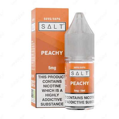 SALT Peachy E-Liquid - Nicotine Salts - From £2.49 - 888 Vapour | £3.49 | 888 Vapour | SALT Peachy nicotine salt e-liquid by SALT is fresh peaches and apricots with a dash of cream. Salt nicotine is made from the same nicotine found within the tobacco pla