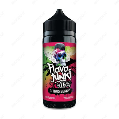 Flava Junki - Citrus Berry 120ml Shortfill | £14.99 | 888 Vapour | Indulge in a tantalising blend of vibrant citrus and luscious berries with the Flava Junki Citrus Berry e-liquid by Doozy. This exhilarating fusion will awaken your taste buds and transpor