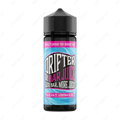 Drifter Bar Juice Blue Razz Lemonade Ice 120ml Shortfill | £14.99 | 888 Vapour | Drifter Bar Juice Blue Razz Lemonade Ice 120ml Shortfill combines the freshest, ripest and juiciest of blueberries together with an icy fresh exhale and a refreshing lemonade