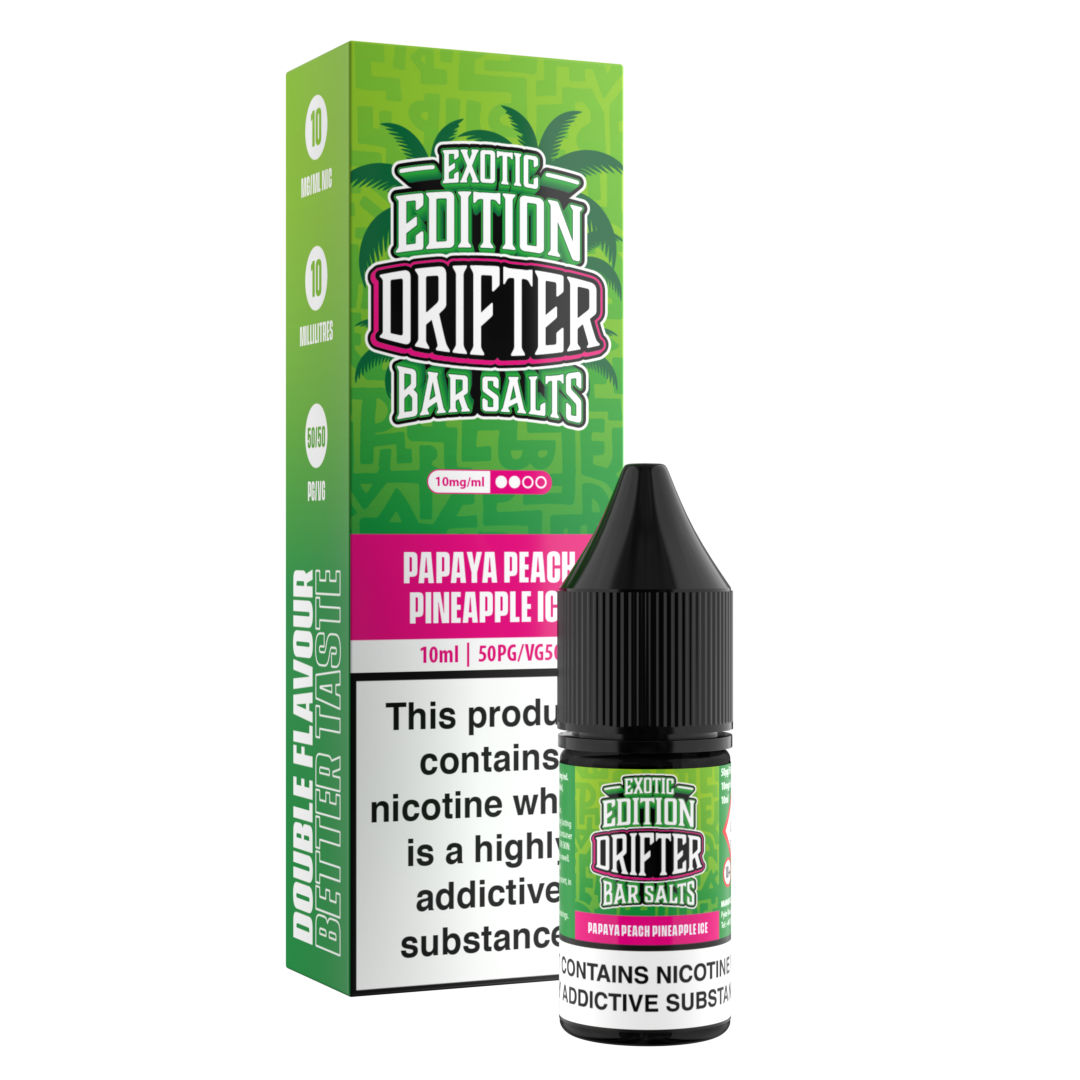 Drifter Exotics Salt Papaya Peach Pineapple Ice Nic Salt E-Liquid