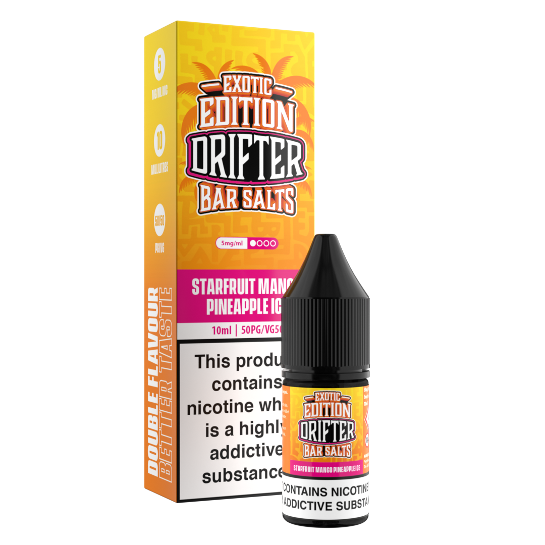 Drifter Exotics Salt Starfruit Mango Pineapple Ice Nic Salt E-Liquid