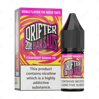 Drifter Bar Salts - Strawberry Banana Ice | £3.49 | 888 Vapour | Drifter Bar Salts' Strawberry Banana Ice flavour delivers an intense taste with a 10ml nicotine salt solution, five times the E-Liquid of a conventional disposable device. With 10mg and 20mg
