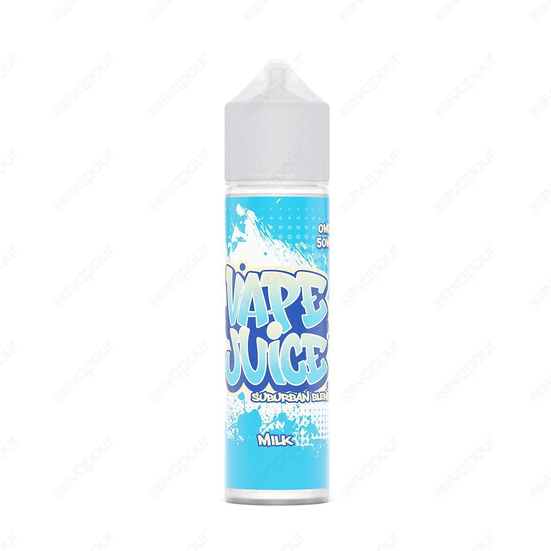 Vape Juice Milk E-Liquid | £6.99 | 888 Vapour | Vape Juice Milk e-liquid is a milk flavour like no other! Creamy, dairy milk mixed with hints of vanilla, butterscotch and almonds. Milk by Vape Juice is available in a 0mg 50ml shortfill, with space for one