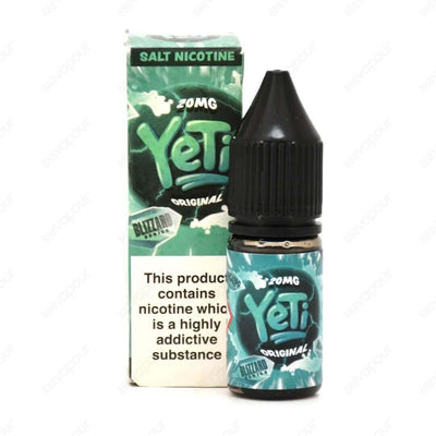 Yeti Blizzard Salt - Original 20mg | £3.95 | 888 Vapour | These polar, almost fruity mint leaves survived the arctic blizzard producing a uniquely full-bodied glacial taste. Blizzard Original Fruit by Yeti Salt contains 10/20mg of nicotine per 10ml bottle