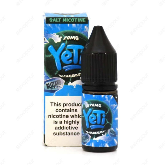 Yeti Blizzard Salt - Blueberry 20mg | £3.95 | 888 Vapour | Brace yourself for this snowstorm of frost-bitten wild and juicy blueberries freshly thawing for your enjoyment. Blizzard Blueberry Fruit by Yeti Salt contains 10/20mg of nicotine per 10ml bottle.