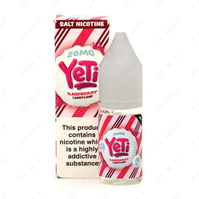Yeti Candy Cane Salt - Raspberry 20mg | £3.95 | 888 Vapour | Raspberry Candy Cane - A fun fruit twist on the Yeti’s finest creation. The kryptonite to any frosty foe. Chilled raspberries take this flavour beyond the arctic. Raspberry Candy Cane by Yeti Sa