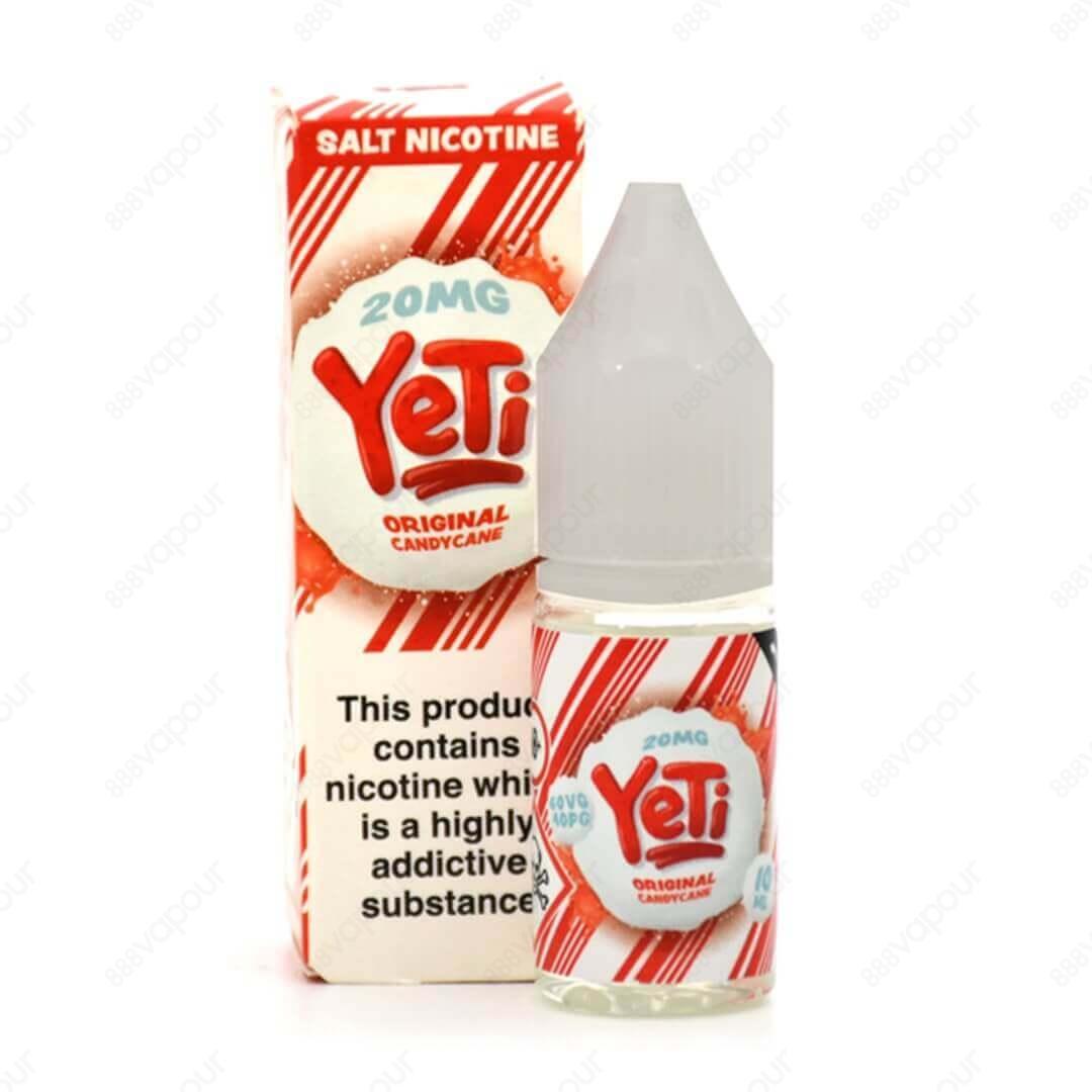 Yeti Candy Cane Salt - Original 20mg | £3.95 | 888 Vapour | Original Candy Cane - The Yeti’s finest Peppermint Christmas treat. Sweet sugar meets chilled strawberries. Wrapped up and ready for the tree! Original Candy Cane by Yeti Salt contains 10/20mg of