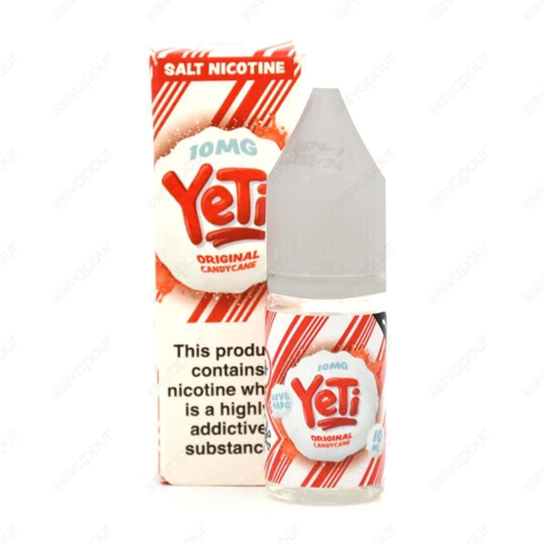 Yeti Candy Cane Salt- Original 10mg | £3.95 | 888 Vapour | Original Candy Cane - The Yeti’s finest Peppermint Christmas treat. Sweet sugar meets chilled strawberries. Wrapped up and ready for the tree! Original Candy Cane by Yeti Salt contains 10/20mg of