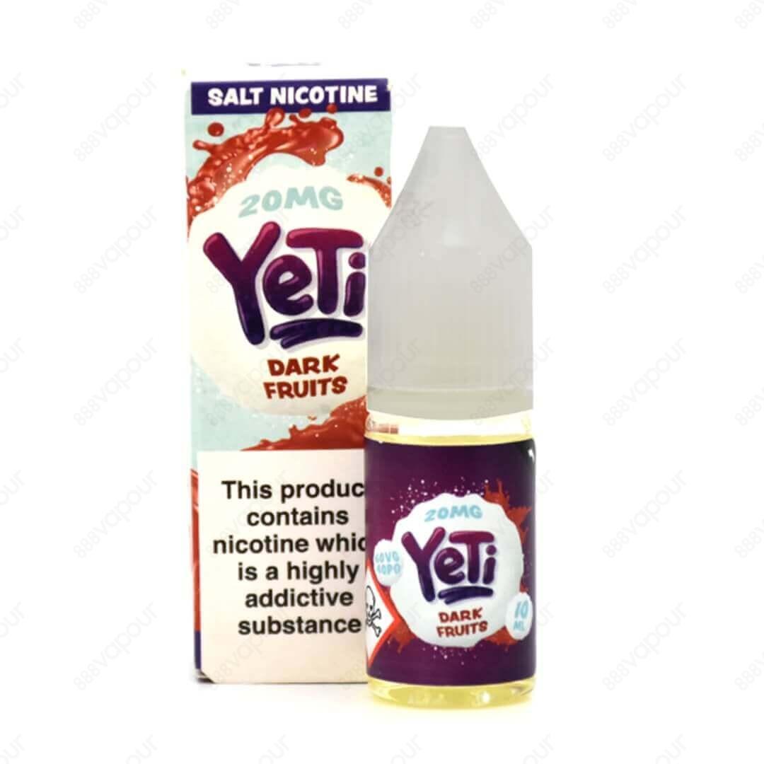 Yeti Salt - Dark Fruits 20mg | £3.95 | 888 Vapour | When night falls in the tundra, load these fruits onto your coils and prepare to enter a flavour freeze-over. Dark Fruits by Yeti Salt contains 10/20mg of nicotine per 10ml bottle.