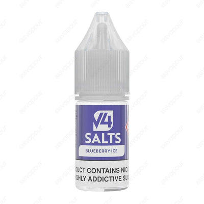 888 Vapour | V4 Vapour | Blueberry Ice Nicotine Salt | £2.50 | 888 Vapour | V4 Vapour Salt Blueberry Ice 10ml nicotine salt e-liquid is the ultimate Blueberry Ice flavoured e-liquid. Perfect for use in starter kits, pod systems and MTL tanks due to the 50