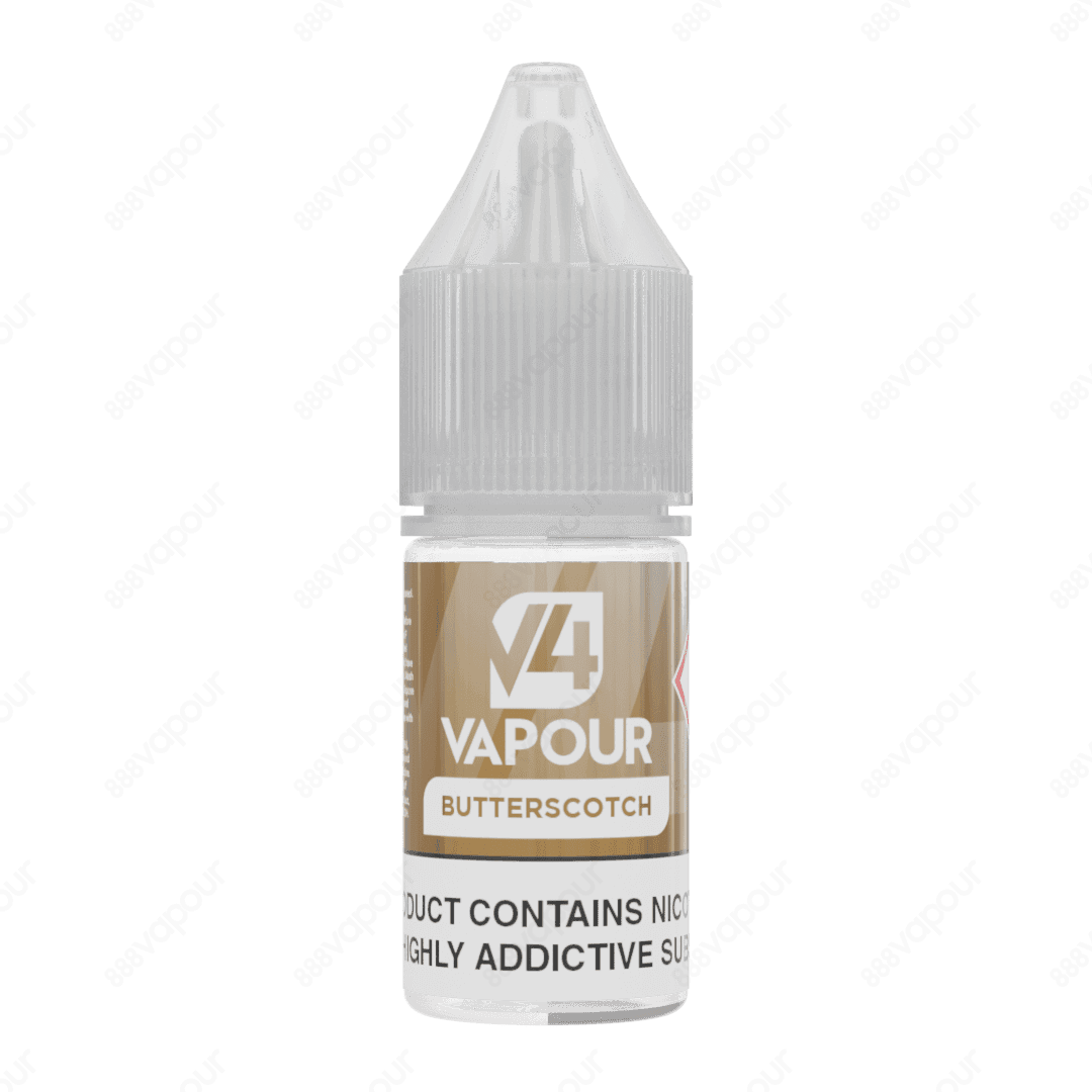 888 Vapour | V4 Vapour | Butterscotch 50/50 E-liquid | £2.50 | 888 Vapour | Butterscotch e-liquid by V4 Vapour is the ultimate butterscotch flavoured 50/50 e-liquid, which is perfect to use in any device. We'd highly recommend the V4 Vapour 50/50 e-liquid