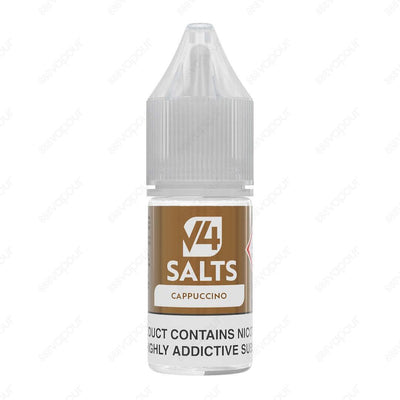 888 Vapour | V4 Vapour | Cappuccino Nicotine Salt | £2.50 | 888 Vapour | V4 Vapour Salt Cappuccino 10ml nicotine salt e-liquid is the ultimate Cappuccino flavoured e-liquid. Perfect for use in starter kits, pod systems and MTL tanks due to the 50VG/50PG r