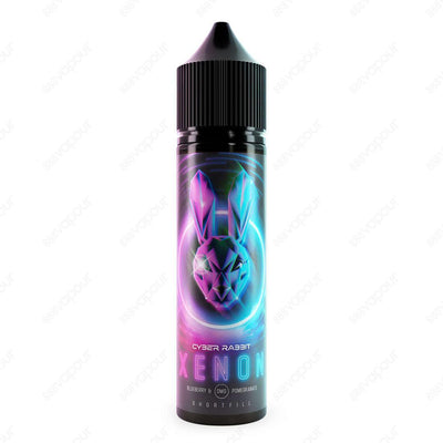 Xenon E-Liquid | £10.00 | 888 Vapour | Cyber Rabbit Xenon E-Liquid is a dazzling beam of blueberries against a flickering halo of full-bodied pomegranate. Xenon by Cyber Rabbit is available in a 0mg 50ml shortfill, with space for one 10ml 18mg nicotine sh