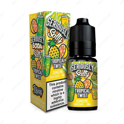 888 Vapour | Seriously Salty Soda Salts Tropical Twist | £3.95 | 888 Vapour | The refreshing Seriously Salty Soda Salts range by Doozy is now here at 888 Vapour! The powerful hits of Tropical Fruits all blended to a flavourful 10ml Nicotine Salt certain t