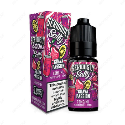 888 Vapour | Seriously Salty Soda Salts Guava Passionfruit | £3.95 | 888 Vapour | Introducing, the refreshing Seriously Salty Soda Salts range by Doozy here at 888 Vapour. The strong hits of Passionfruit and Guava combined to a perfectly blended 10ml Nico
