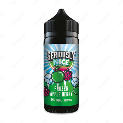 Seriously Nice Frozen Apple Berry | £11.99 | 888 Vapour | Seriously Nice Frozen Apple Berry E-Liquid is a juicy combination of red raspberries, crisp green apples and cool ice. Frozen Apple Berry by Seriously Nice is available in a 0mg 100ml shortfill, wi