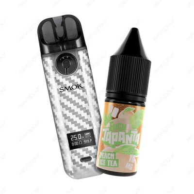 888 Vapour | SMOK Novo and JAPANTA Bundle - Peach Ice Tea | £23.99 | 888 Vapour | SMOK and JAPANTA go perfectly together, so we have decided to bundle them together at 888 Vapour. SMOK Novo Pod Device by leading Vape pioneers SMOK are available at 888 Vap