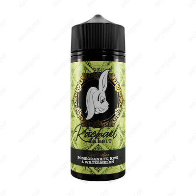 Rachael Rabbit Pomegranate, Kiwi & Watermelon 100ml E-Liquid | £18.00 | 888 Vapour | Rachael Rabbit Pomegranate, Kiwi & Watermelon E-Liquid is exotic kiwi fruit blended with deep, sweet pomegranate juiciness perfectly balanced with delicate tones of fresh