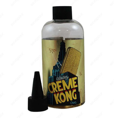 Retro Joe's Creme Kong E-Liquid | £13.00 | 888 Vapour | Joe's Juice Retro Joe's Creme Kong e-liquid features a sweet blend of luxuriously creamy vanilla custard filled with sprinkles of freshly crumbled shortcrust biscuit. This vape is sweet to taste with