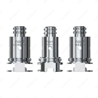 SMOK Nord Coils | £12.99 | 888 Vapour | Smok Nord coils for use in the Smok Nord and Nord 2 Kit. Choose from four options, 0.6Ohms mesh DL, 0.6Ohms Regular DC DL, 0.8Ohms mesh MTL, 0.8Ohms Regular DC MTL and 1.4Ohms MTL. The 0.6Ohms mesh coil is specially