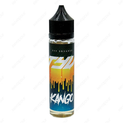 TYV Squared Kango E-Liquid | £9.99 | 888 Vapour | TYV Squared Kango e-liquid is a blend of mango and marshmallow. Kango by TYV Squared is available in a 100ml 0mg shortfill, with space to add two 10ml 18mg nicotine shots to create 120ml of 3mg strength e-