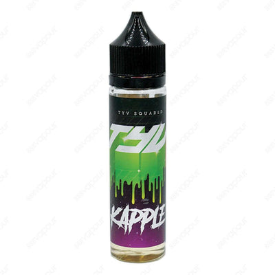 TYV Squared Kapple E-Liquid | £9.99 | 888 Vapour | TYV Squared Kapple e-liquid is a blend of sweet apple and marshmallow. Kapple by TYV Squared is available in a 100ml 0mg shortfill, with space to add two 10ml 18mg nicotine shots to create 120ml of 3mg st
