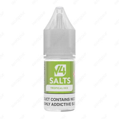 888 Vapour | V4 Vapour | Tropical Mix Nicotine Salt | £2.50 | 888 Vapour | V4 Vapour Salt Tropical Mix 10ml nicotine salt e-liquid is the ultimate Tropical Mix flavoured e-liquid. Perfect for use in starter kits, pod systems and MTL tanks due to the 50VG/