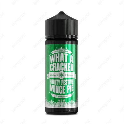 What A Cracker Fruity Festive Mince Pie E-Liquid | £9.99 | 888 Vapour | What A Cracker Fruity Festive Mince Pie e-liquid by Juice Sauz features the tastes of crumbly pastry and spiced fruit with notes of cinnamon and nutmeg! Fruity Festive Mince Pie by Wh