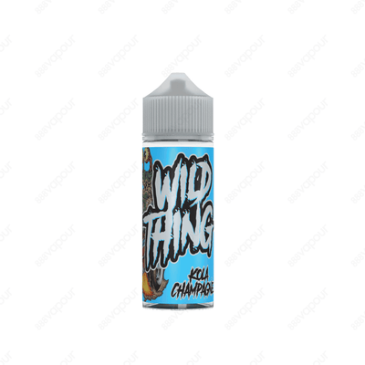 Wild Thing Kola Champagne E-Liquid | £8.00 | 888 Vapour | Wild Thing Kola Champagne e-liquid is kola with a Caribbean twist. Kola Champagne by Wild Thing is available in a 0mg 100ml shortfill, with space for two 10ml 18mg nicotine shots to create 120ml of