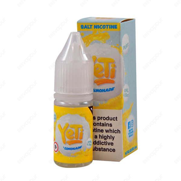 Yeti Lemonade Salt E-Liquid | £3.95 | 888 Vapour | Yeti Lemonade nicotine salt e-liquid is a zesty nic salt featuring the refreshing flavours of squeezed citrus lemons combined with crisp fizzy water to form a bubbly and aerated e-liquid. Salt nicotine is