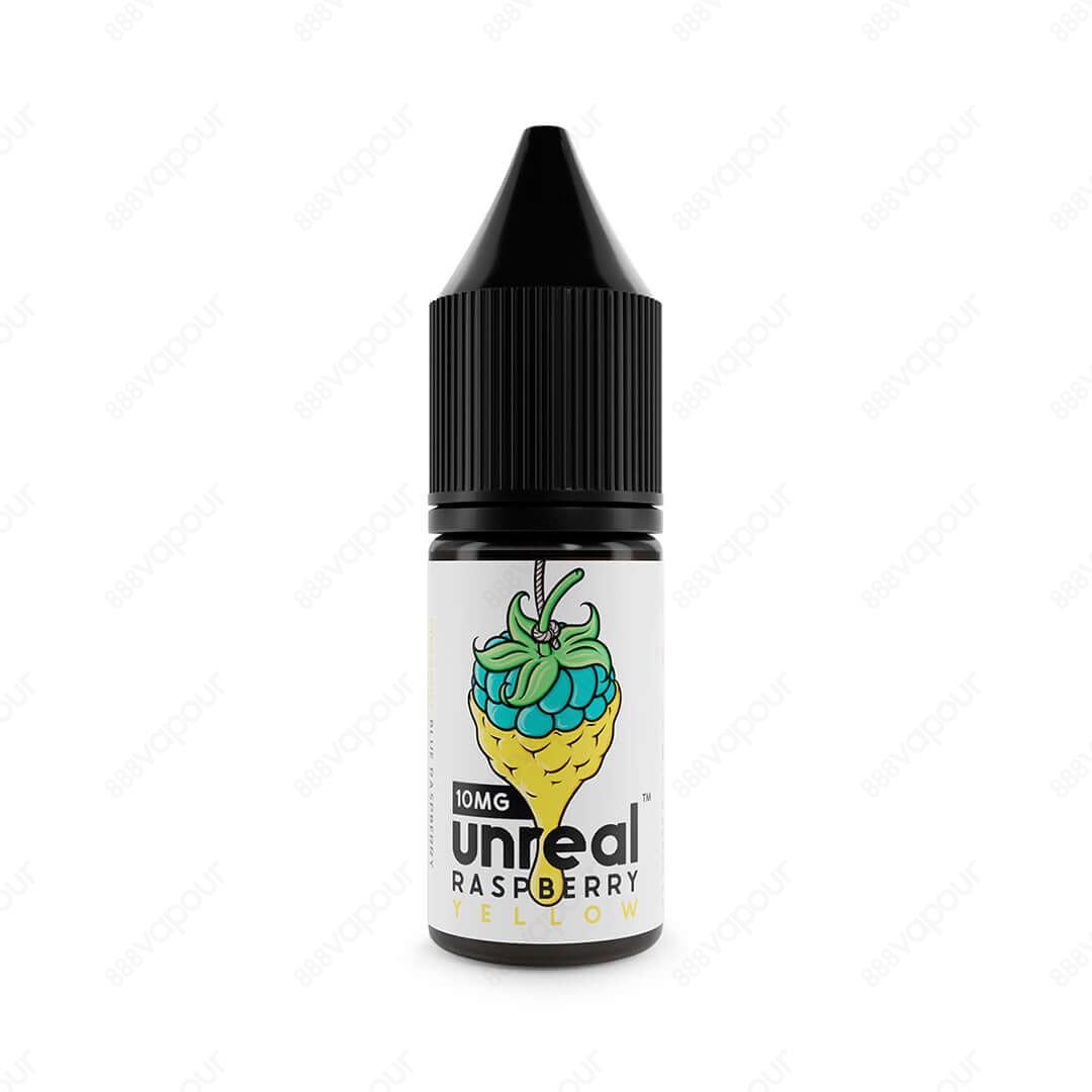 Unreal Raspberry Yellow Salt E-Liquid | £3.95 | 888 Vapour | Yellow from Unreal Raspberry is a juicy combination of fresh pineapple and tangy blue raspberries. Available in a 10ml nicotine salt with a choice of two strengths, these deliciously fruity blen