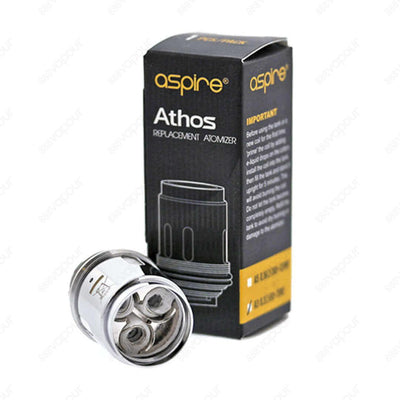 Aspire Athos Replacement Vape Coil | £3.50 | 888 Vapour | The Aspire Athos Coils are for use with Aspire's Athos tank and are also a part of the Aspire Speeder Kit. The A3 features a triple coil design and is rated at 0.3Ohm for use between 50 - 70W. The