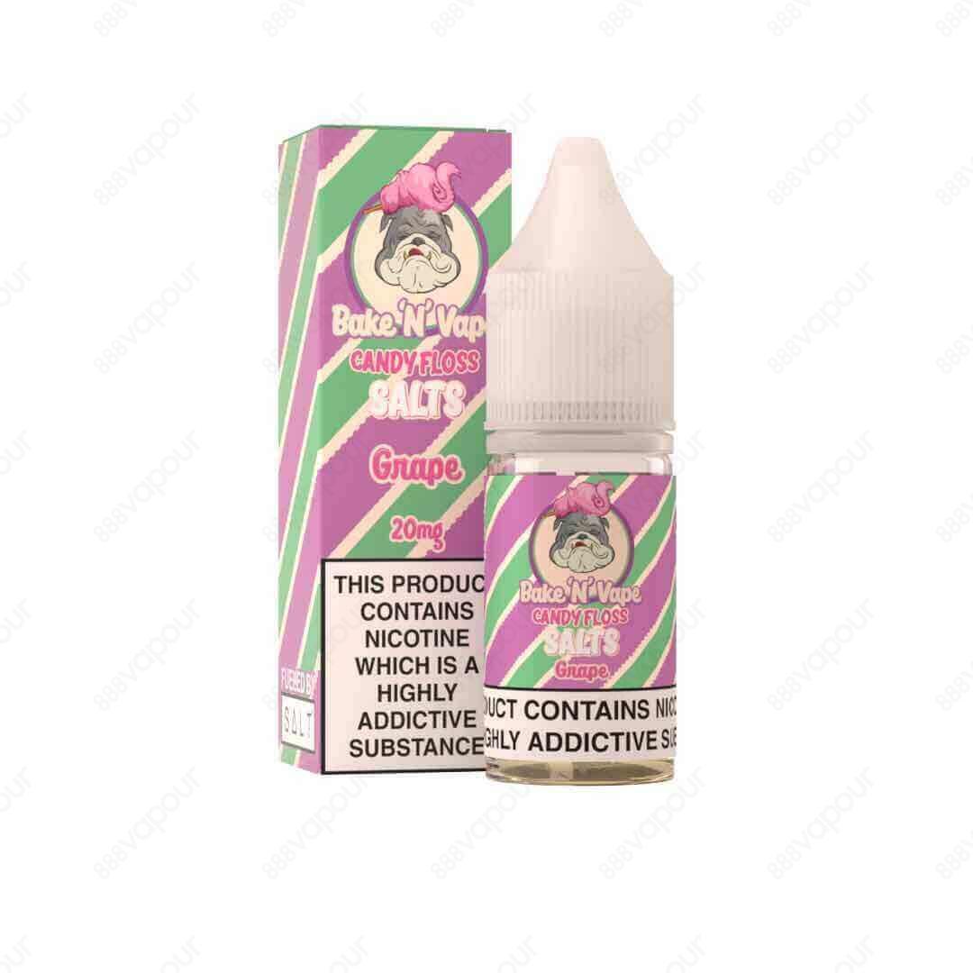 Bake 'N' Vape Grape Candy Floss Salt E-Liquid | £3.99 | 888 Vapour | Bake 'N' Vape Grape Candy Floss nicotine salt e-liquid is a unique take on traditional candy floss, with the taste of grapes. Salt nicotine is made from the same nicotine found within th
