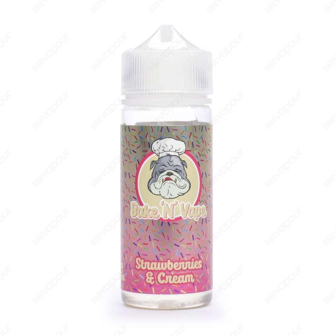 Bake 'N' Vape Strawberries & Cream E-Liquid | £14.99 | 888 Vapour | Bake 'N' Vape Strawberries & Cream e-liquid is freshly picked strawberries with a generous helping of cream! Strawberries & Cream by Bake N Vape is available in a 0mg 100ml shortfill, wit
