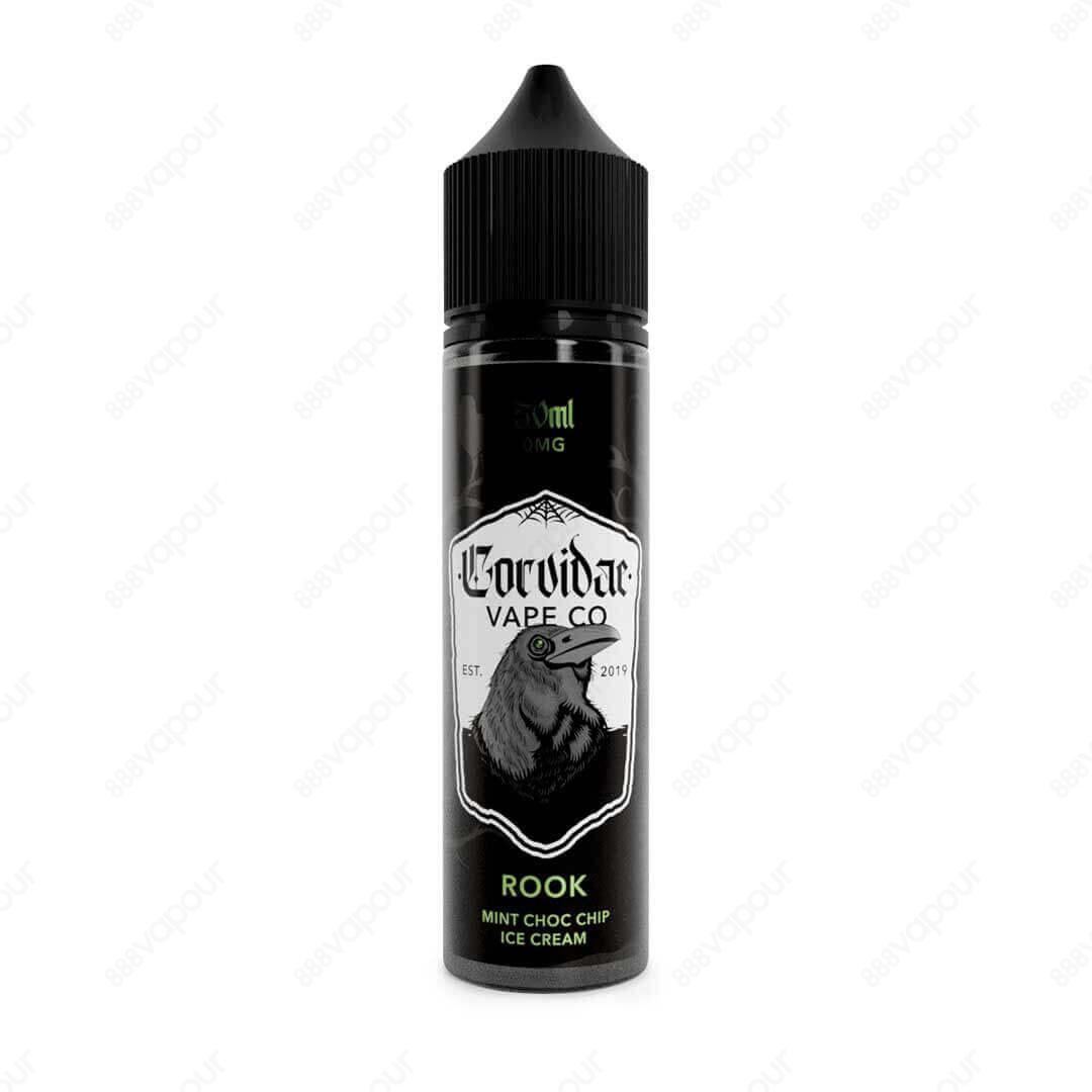 Corvidae Vape Co Rook E-Liquid | £4.00 | 888 Vapour | Corvidae Vape Co Rook e-liquid is a traditional ice cream flavour with a blend of vanilla, peppermint and chocolate. Rook by Corvidae Vape Co is available in a 0mg 50ml shortfill, with space for one 10