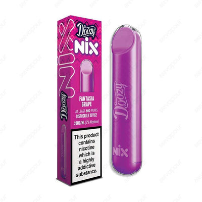 Doozy Nix Disposable - Fantasia Grape | £1.99 | 888 Vapour | Introducing the Doozy Vape Co Nix Disposables. Bringing the unbeatable flavours from Doozy Liquids to a 600 puff disposable device, giving you the perfect vape experience without the need to cha