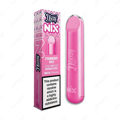Doozy Nix Disposable - Strawberry Milk | £1.99 | 888 Vapour | Introducing the Doozy Vape Co Nix Disposables. Bringing the unbeatable flavours from Doozy Liquids to a 600 puff disposable device, giving you the perfect vape experience without the need to ch