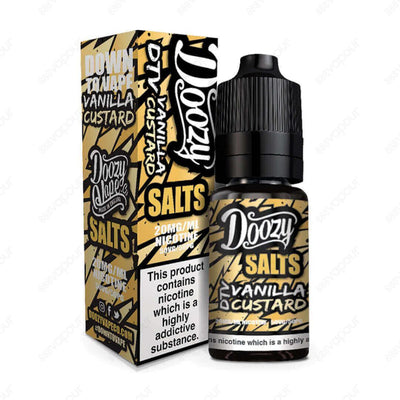 Doozy Salts Vanilla Custard Salt E-Liquid | £3.95 | 888 Vapour | Doozy Salts Vanilla Custard infuses rich vanilla into sweet custard. The ultimate dessert flavour!Salt nicotine is made from the same nicotine found within the tobacco plant leaf but require