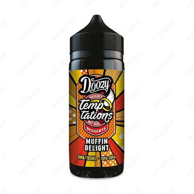 Doozy Temptations Muffin Delight Shortfill E-liquid | £11.99 | 888 Vapour | Doozy Vape Co Temptations Muffin Delight is a sweet muffin, stuffed with sweet apple and dusted with cinnamon. Temptations Muffin Delight is available in a 0mg 100ml shortfill, wi