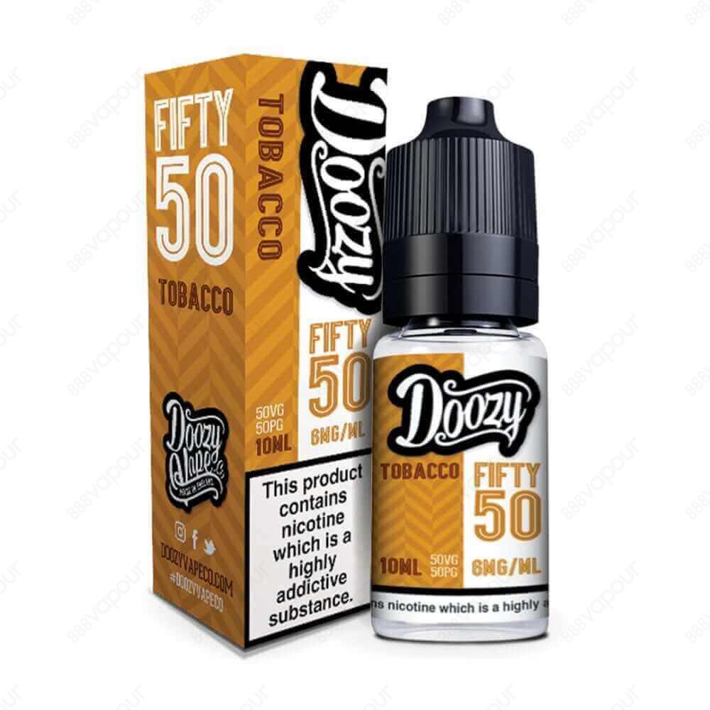 Doozy Tobacco E-Liquid 3mg | £2.99 | 888 Vapour | Doozy Vape Co Tobacco E-Liquid is a smooth, dark tobacco flavour. Available in 3mg, 6mg, 12mg and 18mg strength in a 10ml bottle. This e-liquid is 50VG/50PG, perfect in pod systems, starter kits and MTL ta