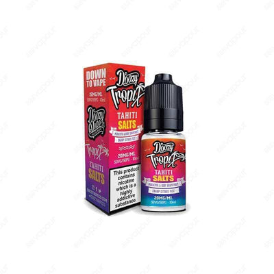Doozy Tropix Tahiti Salt E-Liquid | £3.95 | 888 Vapour | Doozy Vape Co Tropix Tahiti salt e-liquid is a tangy blend of maracuya and ruby grapefruit with a refreshingly sharp citrus fizz. A fruitilicious mix drenched in green lemon juice makes this a shows