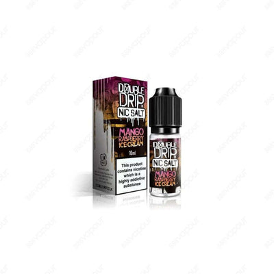 Double Drip Mango Raspberry Ice Cream Salt E-Liquid | £2.99 | 888 Vapour | BUY 4 FOR £10!* *Offer cannot be used in conjunction with other discounts. Double Drip Mango Raspberry Ice Cream Salt E-Liquid mixes rich and creamy vanilla ice cream with the tast
