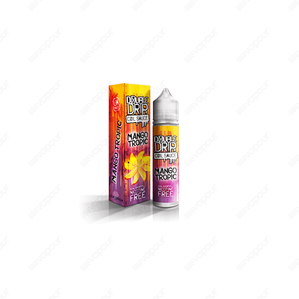 Double Drip Mango Tropic E-Liquid | £8.99 | 888 Vapour | Double Drip Mango Tropic E-Liquid is a riot of juicy tropical fruits, including mango, papaya and pineapple, are deftly blended for a sweet, sublime inhale followed by a dreamy exhale loaded with de