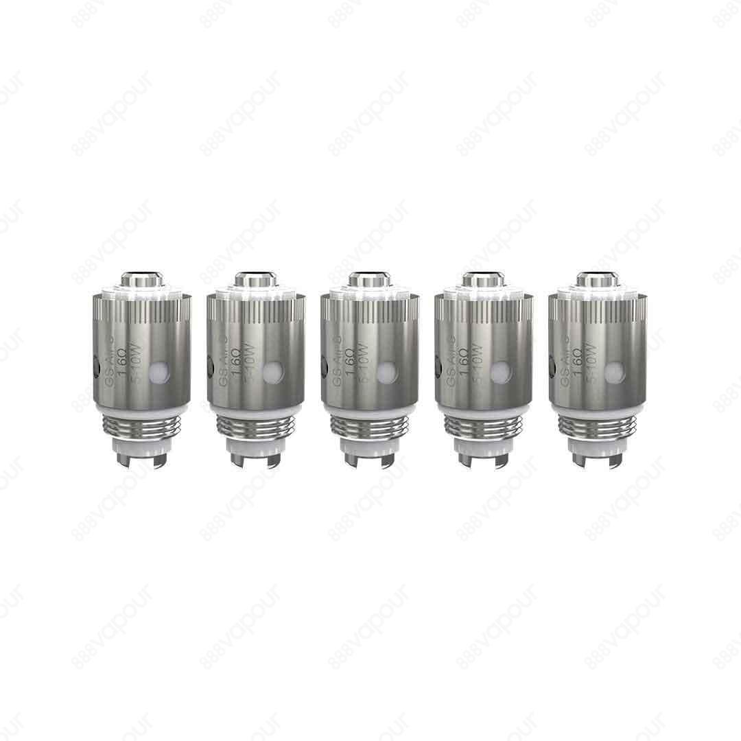 Eleaf GS Air S 1.6Ohm Coils | £11.99 | 888 Vapour | The Eleaf GS Air S coils feature SS316L wire and can be used on any compatible temperature control e-cig. Great as spares and replacements, the GS Air S coils can also be used on devices which use dry bu