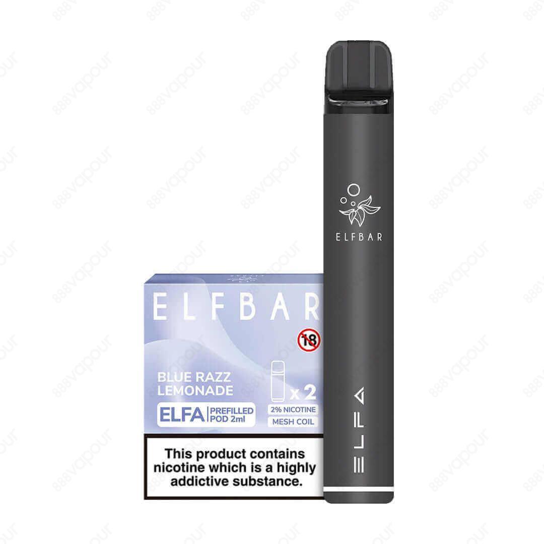 Elf Bar Elfa Pod Kit | £7.99 | 888 Vapour | The Elfa Pod Kit by Elf Bar is the ideal device for someone looking to quit smoking, combining the sleek look and feel of a disposable vape with a rechargable device. The Elfa Pod Kit comes with 1x 2ml pod fille